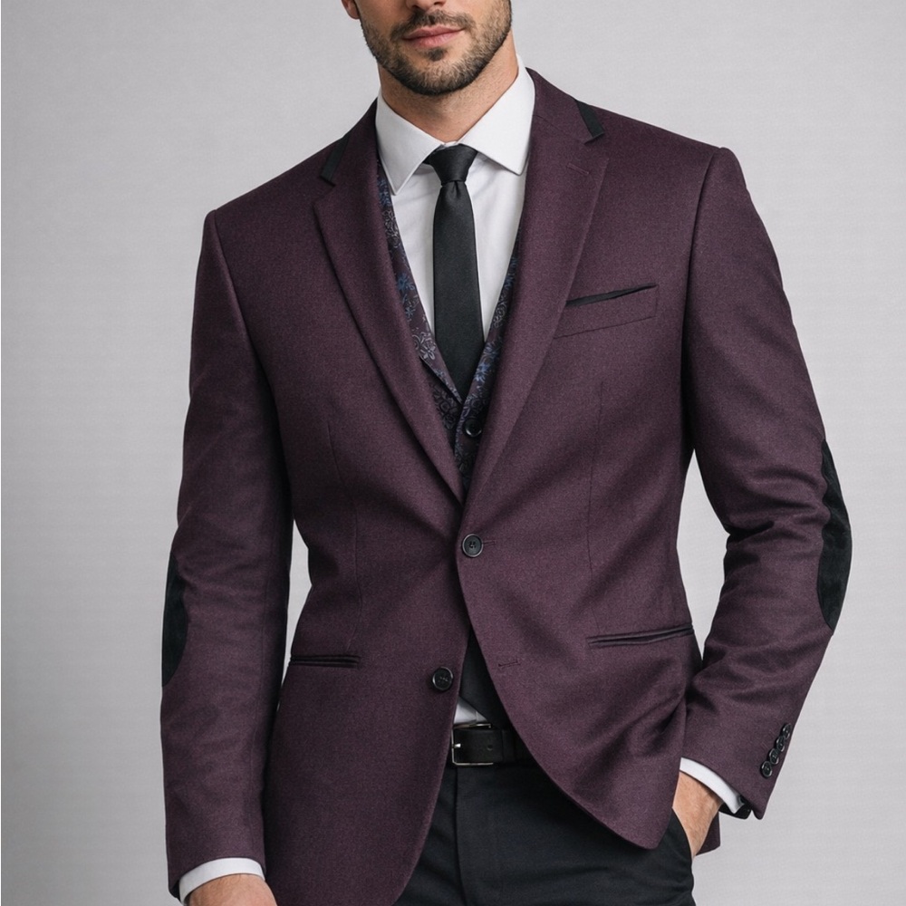 Van Heusen Men's Dark Purple Blazer